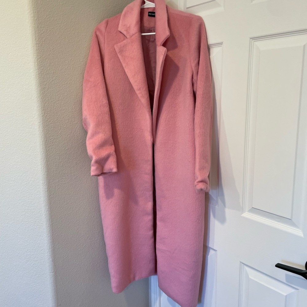 PRETTYLITTLETHING pink trench coat